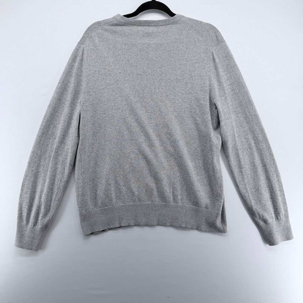 Banana Republic Mens Silk Cotton Cashmere V-Neck Sweater‎ Heather Grey Large - Picture 3 of 5